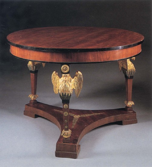 19th-Century AUSTRIAN, Neoclassical Mahogany and Parcel Gilt Center Table
1800-1825, Mixed woods