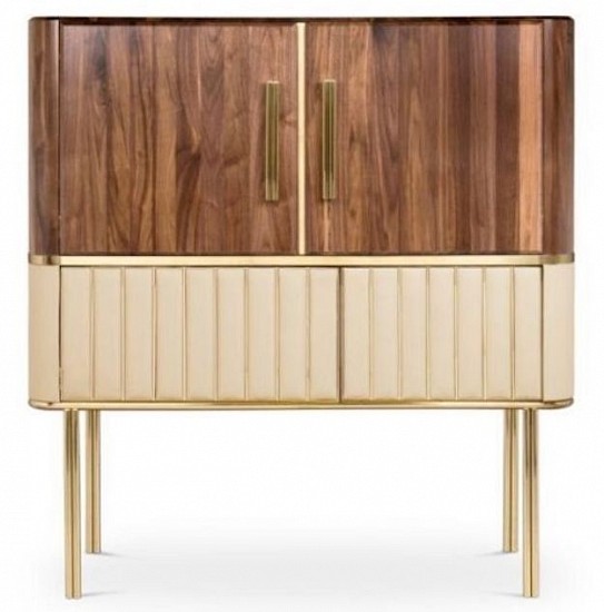 Gia Bellini, Hepburn Cabinet
1953, Mixed Woods, leather and Brass